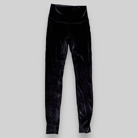 Lululemon Wunder Under 4 Black Lounge High-Rise Tight 28 Velvet Fall Layer Comfy - Picture 1 of 12